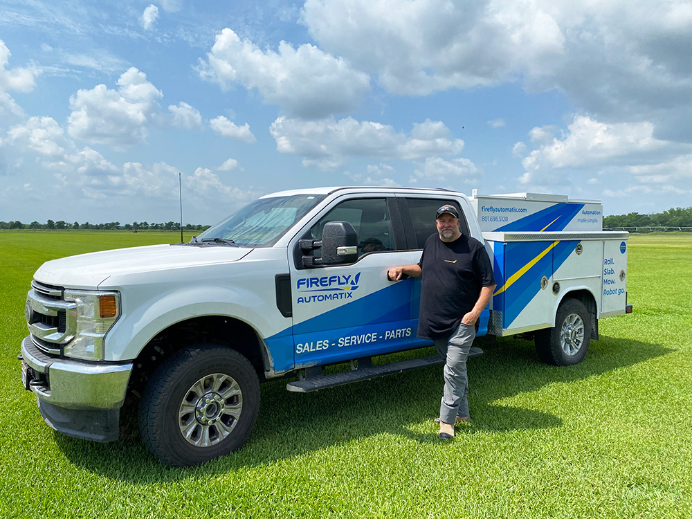 FireFly service technician with truck