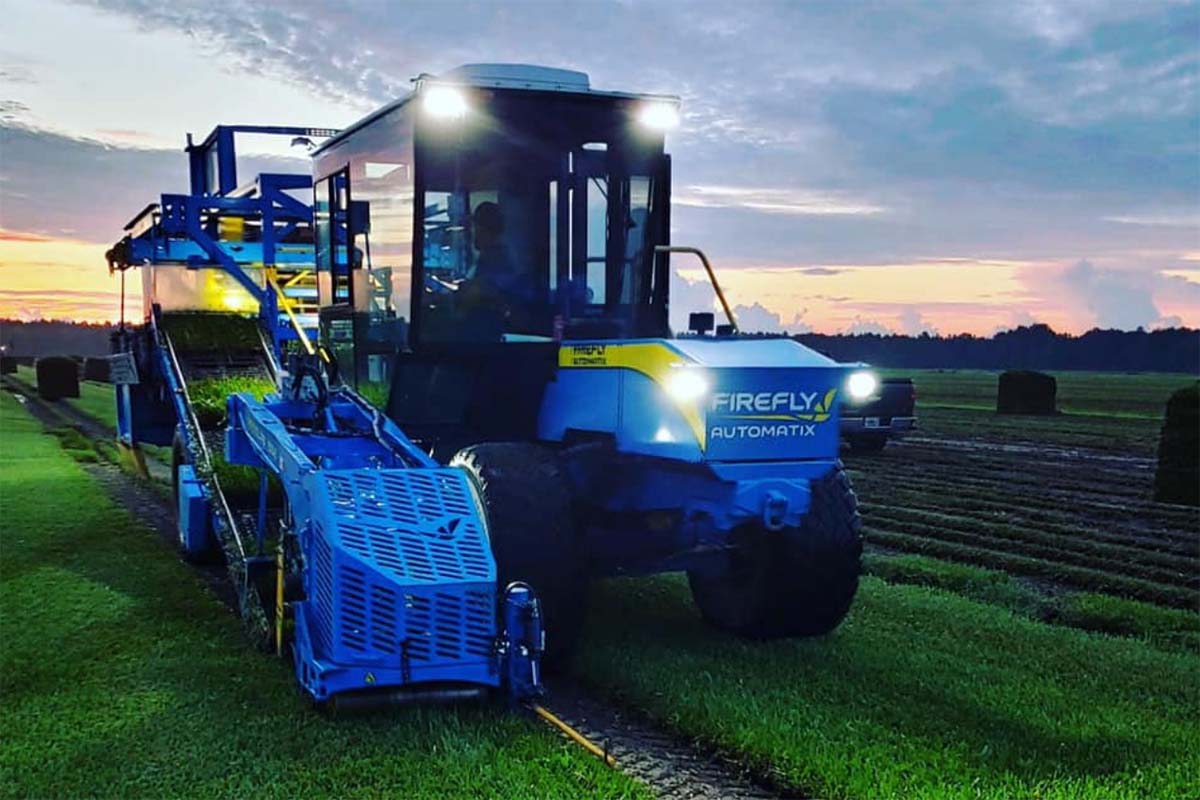 FireFly ProSlab harvester at Tater Farms