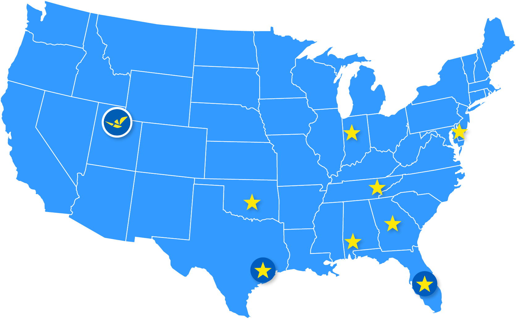 FireFly parts locations in the US