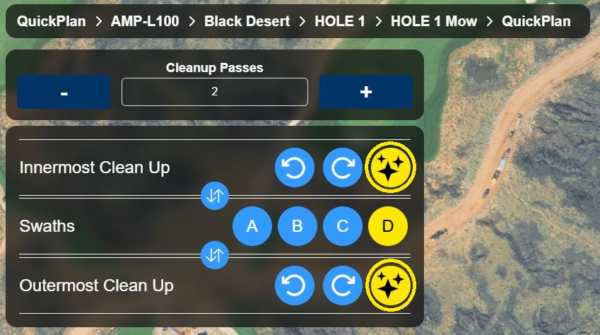 QuickPlan screenshot of Automatic direction