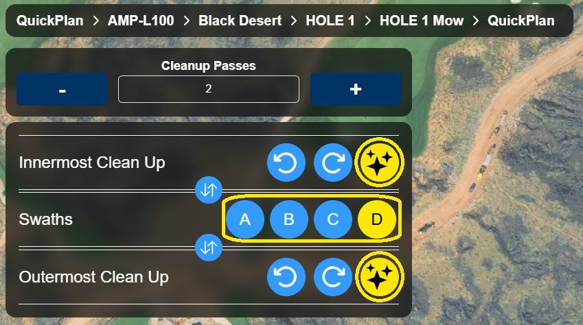 QuickPlan screenshot of ABCD icons